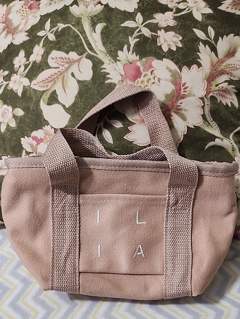 Canvas Mini Tote Bag in Blush Pink - Unbranded
